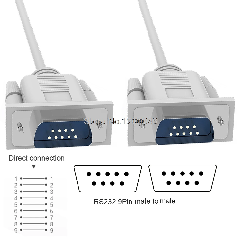 

5M 9-pin serial cable RS232 male male wire harness DB9 male to male 9PIN wire harness