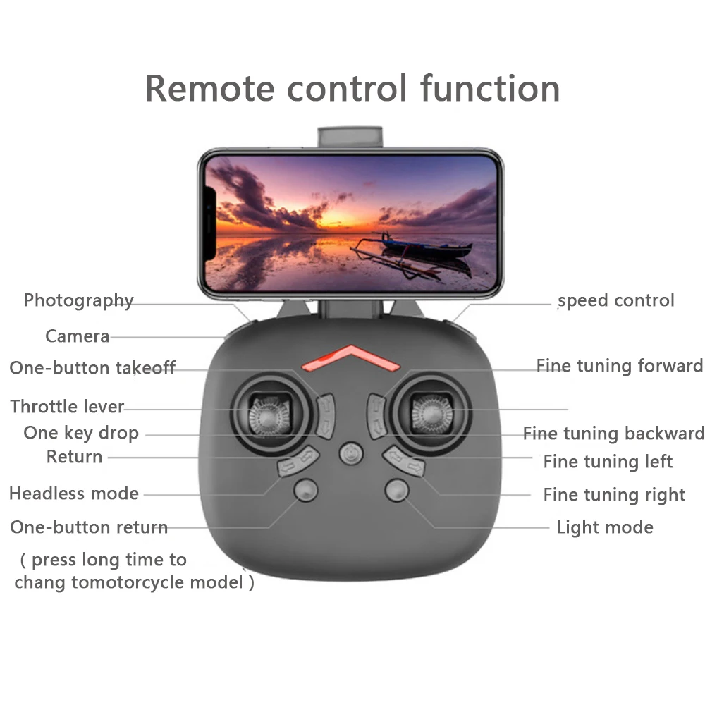 Радиоуправляемый квадрокоптер 2 в 1 Wi Fi FPV HD камера режим удержания высоты