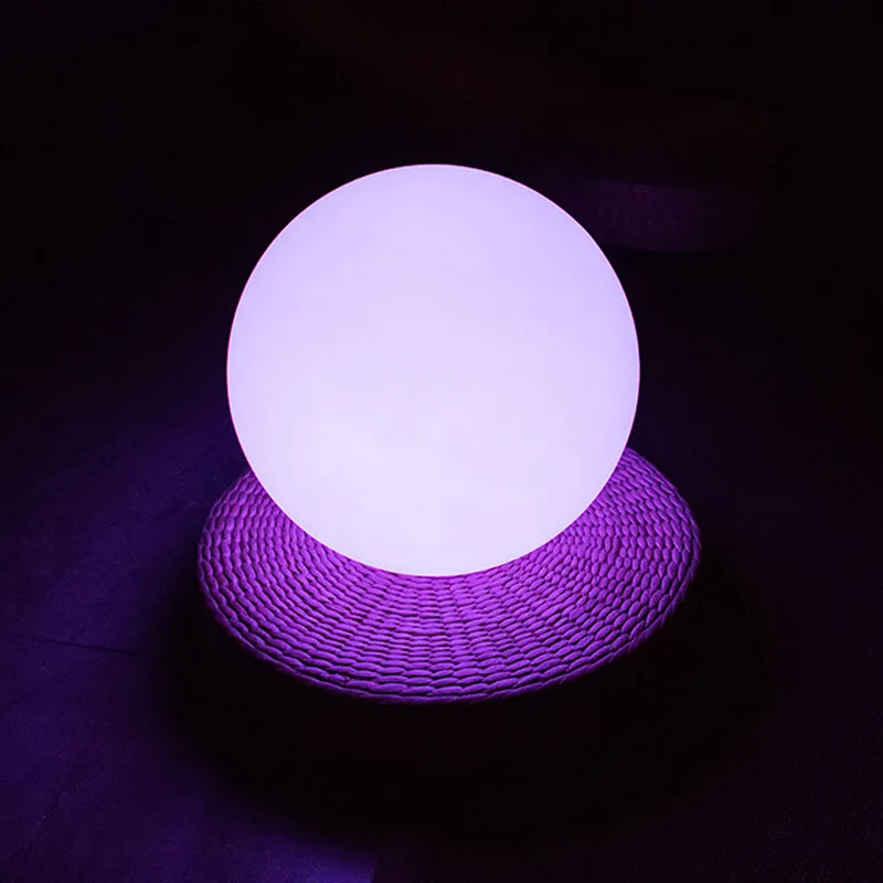 1 шт. круглый светодиодный мяч садовый светильник перезаряжаемые RGB Цвета ночные