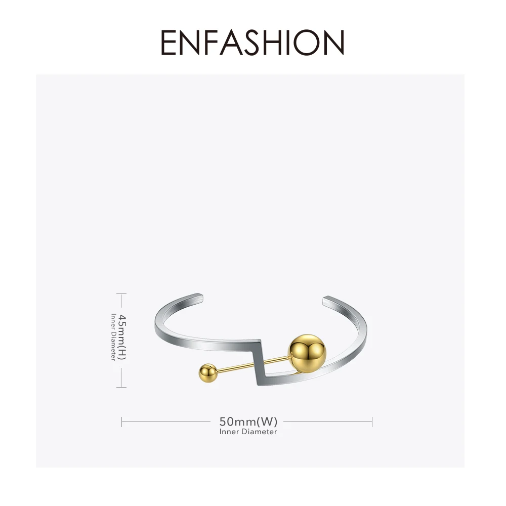 Enfashion геометрический браслет из нержавеющей стали на предплечье запястье