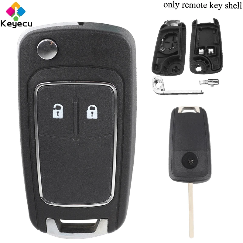 Запасной пульт дистанционного управления KEYECU для автомобильного ключа 2 кнопки и