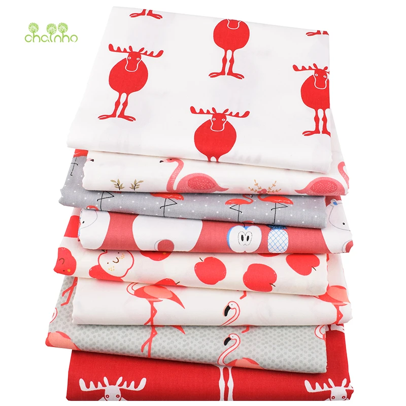 

Chainho,Red Cartoon Series,Printed Twill Cotton Fabric,Patchwork Cloth For DIY Quilting Sewing Baby Child Sheet,Pillow Material
