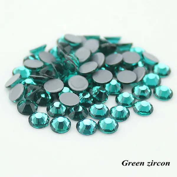green zircon Супер качество SS16 SS30 SS20 стразы горячей фиксации предлагает много цветов для платья, ювелирных изделий, аксессуаров украшения DIY для свадьбы - Цвет: green zircon