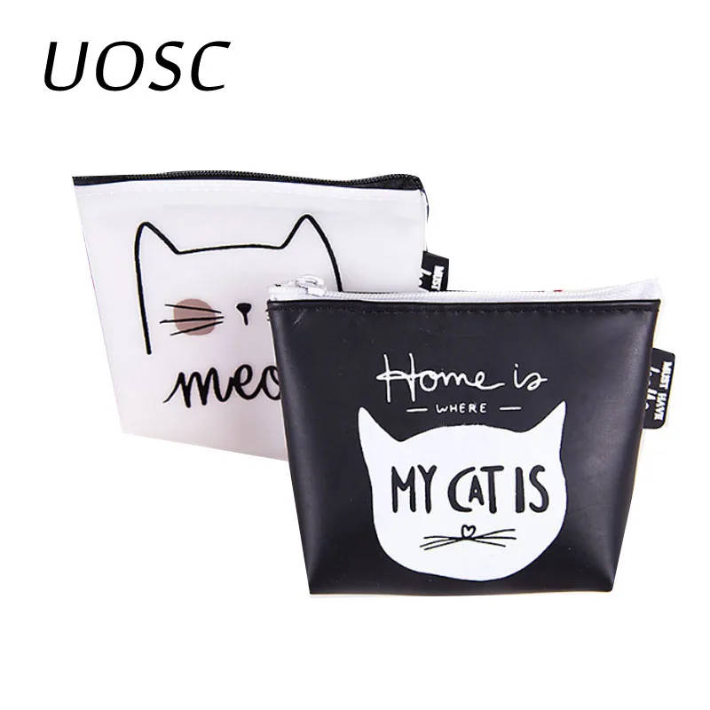 UOSC, животные, кошка, монетница, держатель, для женщин, мини, силикагель, для изменения, кошельки, для девочек, детей, для денег, сумка для монет, детская, на молнии, маленький мешочек