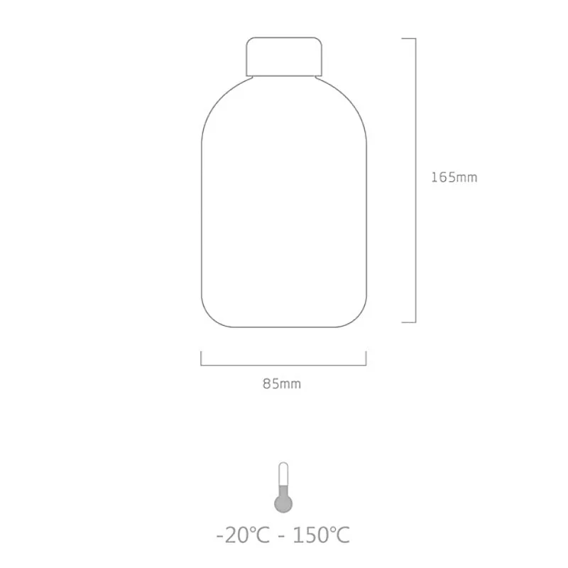 Свежая стеклянная бутылка для воды ручной работы с белым медведем или пингвином