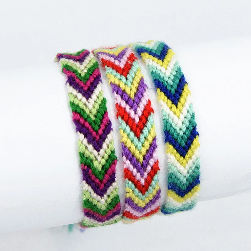 Retail!Rainbow String Manual Weaving Geometric Bracelet Handmade Rainbow Friendship | Украшения и аксессуары