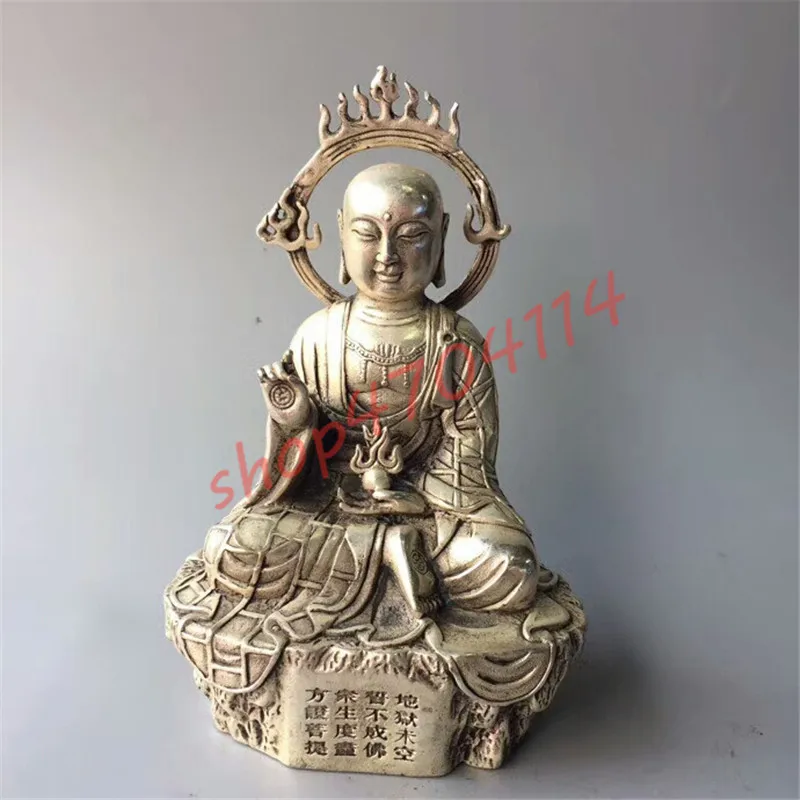 

Чистая медь, белая медь, король Тибета Будда Бодхисаттва статуи украшения, изысканные ремесла, коллекции, украшения