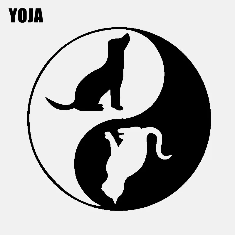 YOJA 50 см * креативные животные кошка и собака ПВХ наклейки на стену Наклейка