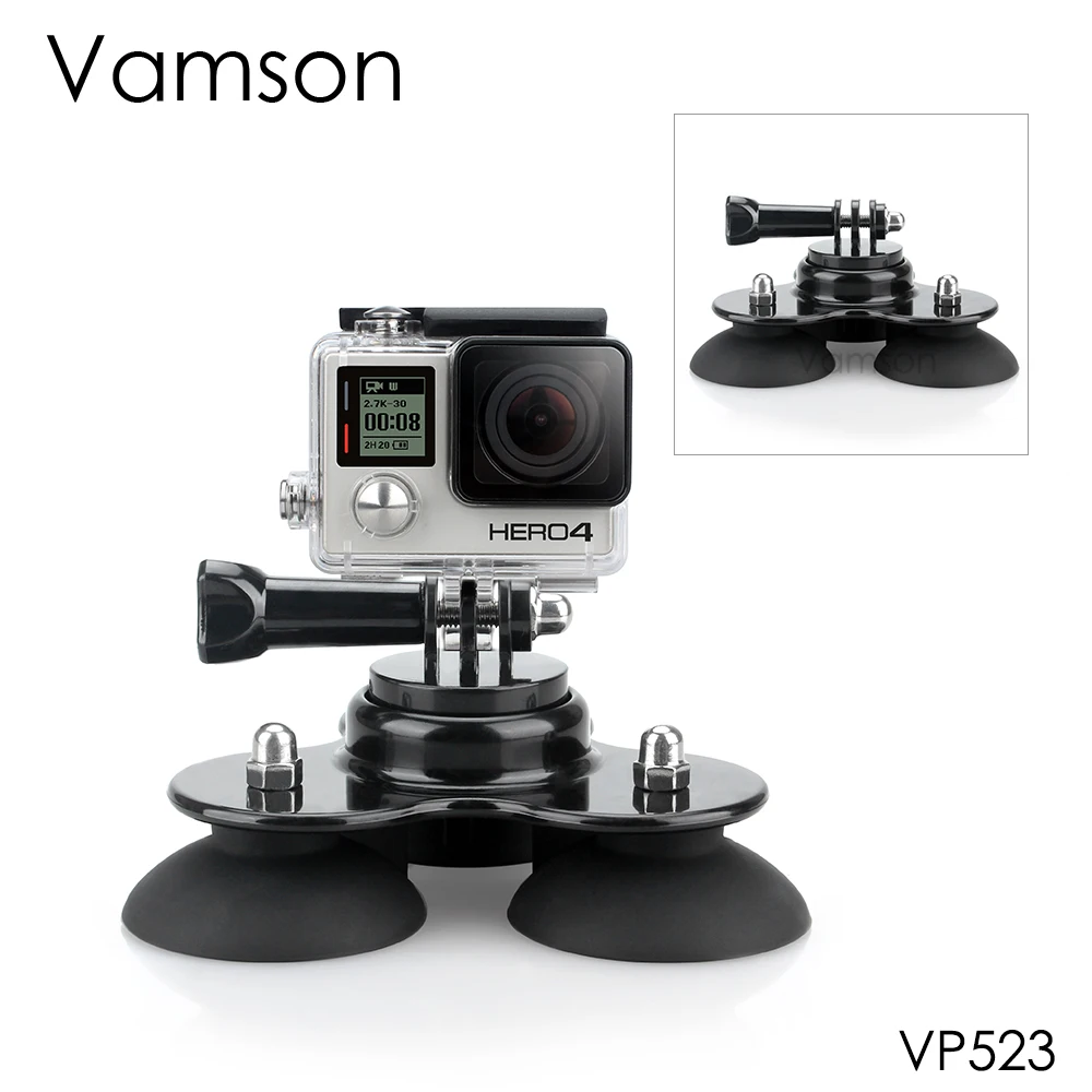 Vamson для Gopro Hero 7 6 5 автомобильный присоска Даш держатель камеры типов Адаптер