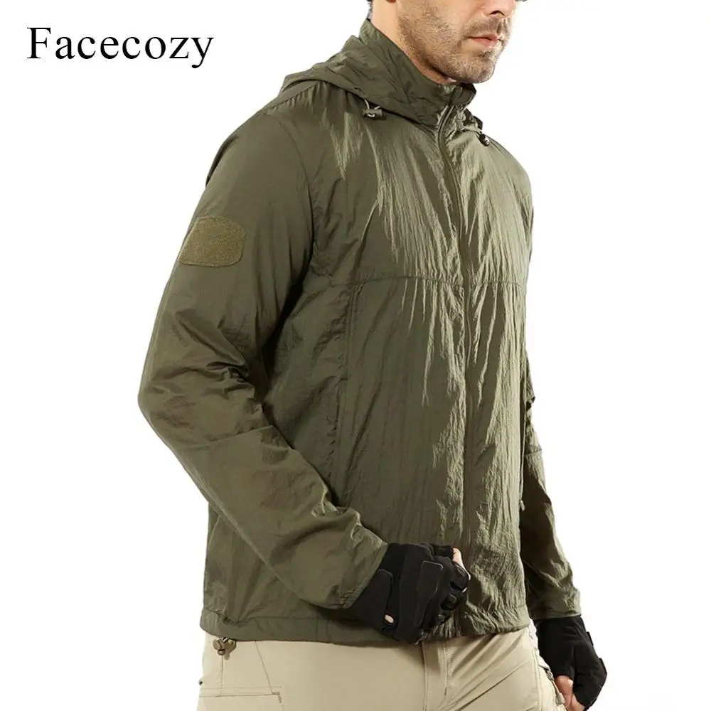Facecozy Мужская Тактическая Военная охотничья куртка летняя дышащая мужская с