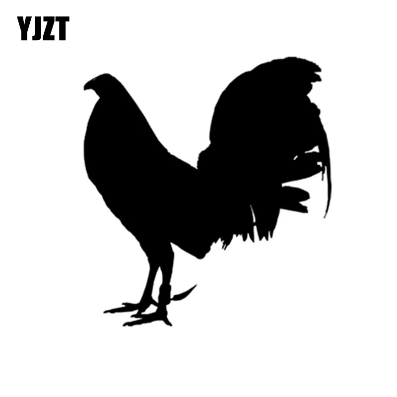 YJZT 13 2 см * 14 5 забавные животные Gamefowl петух виниловые наклейки черные/серебряные