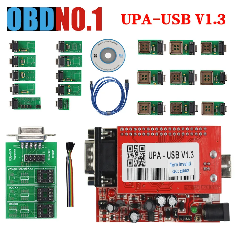 UPA USB 1,3 OBD2 программист диагностический Основной блок ECU Чип Tunning UPA USB UPA USB V1.3 с полным адаптером