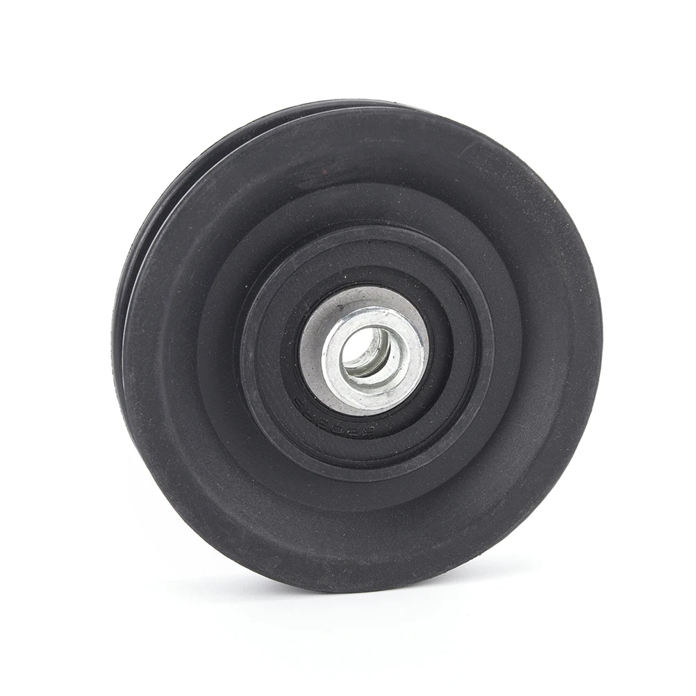 

90mm Wearproof Nylon Bearing Pulley Wheel Cable Gym Fitness Equipment Part Universal Black