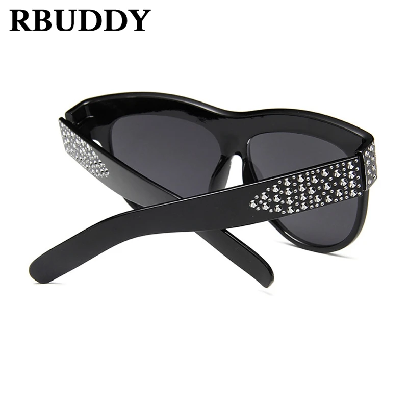 RBUDDY горный хрусталь негабаритных Для женщин летние Sunglasse Роскошные Брендовая
