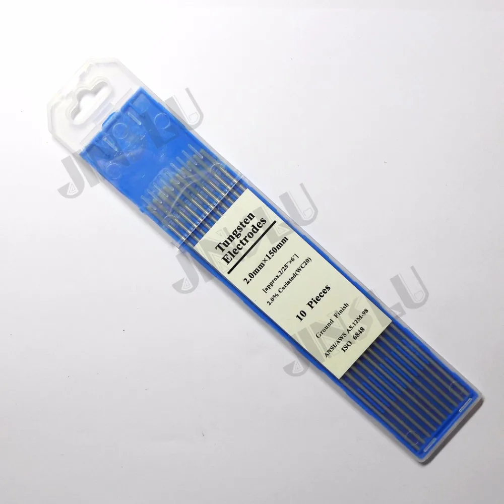 

Бесплатная доставка 1.5% серый наконечник WC20 2/25 "x6 (2,0 мм x 150 мм) TIG сварочный Сертифицированный вольфрамовый электрод 10 шт