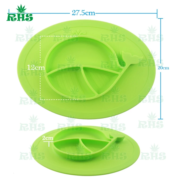 2 шт. Бесплатная доставка Цельный силиконовый столовых пластины для детей