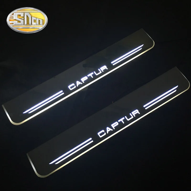 SNCN Автомобильный светодиодный дверной порог для Renault Captur 2016 2017 2018 ультра тонкий