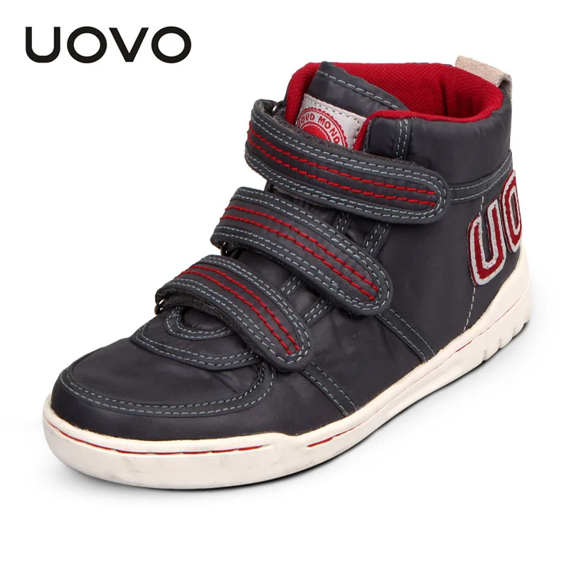 

UOVO Fall Kids Shoes Boys and Girls Sports Shoes 3 Hook and Loop Kids Shoes High Comfort Breathable Sports Running Shoes forKids