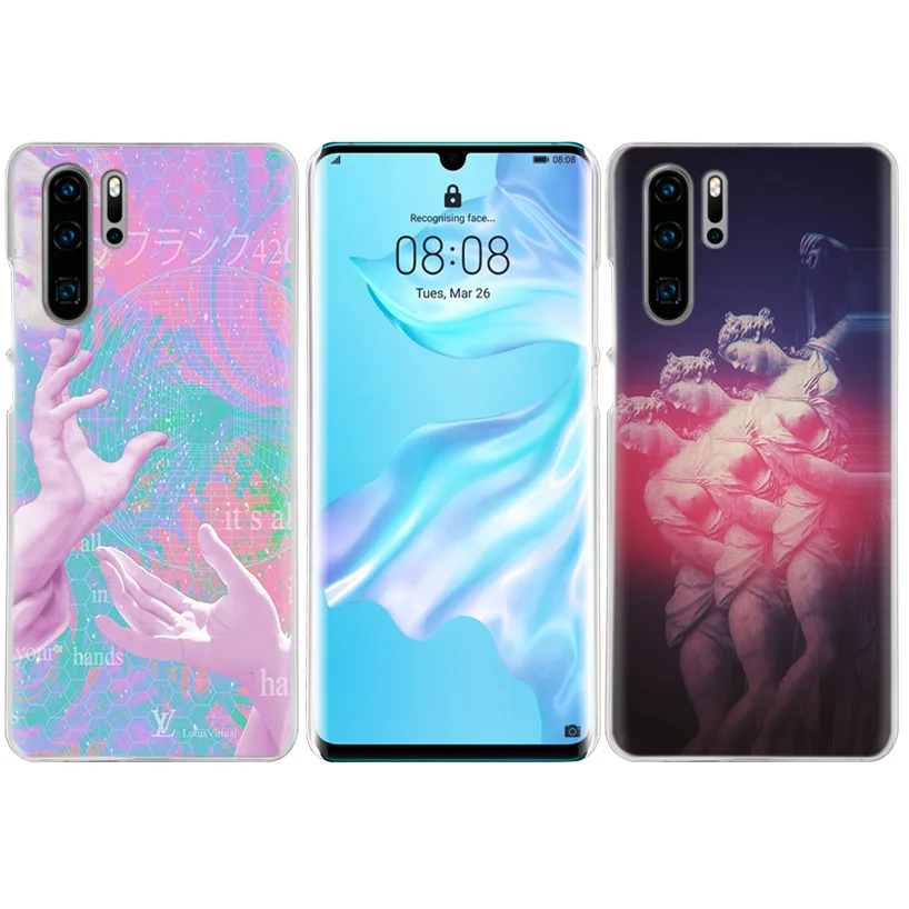 Эстетика vaporwave художественный чехол для huawei P20 P Smart Z Plus P30 P10 P9 P8 mate 10 20 lite Pro жесткий чехол для телефона из поликарбоната