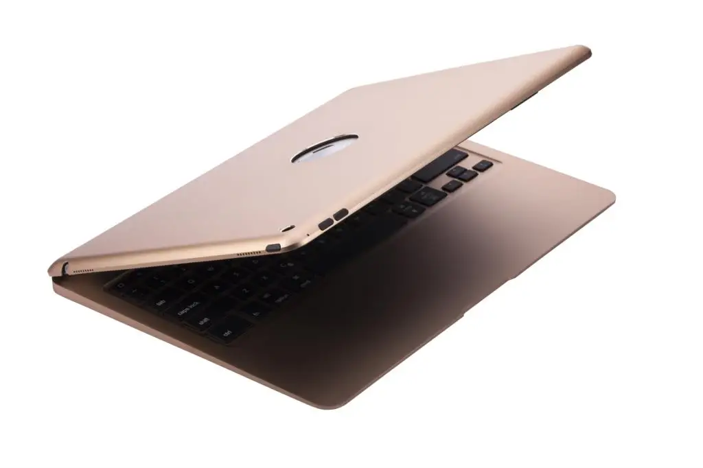 Алюминиевый Чехол-клавиатура для iPad Pro 12,9, чехол для планшета с Bluetooth клавиатурой+ Аварийная зарядка+ 7 цветов с подсветкой