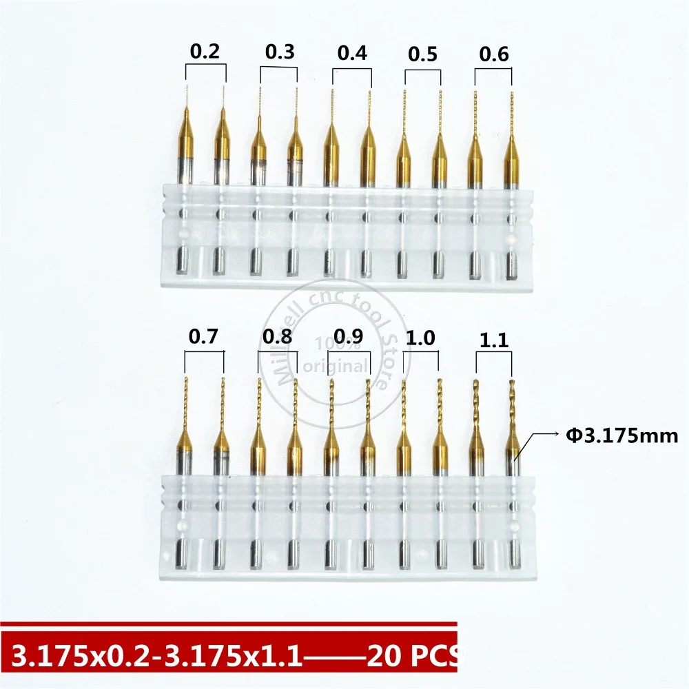 3 175 мм хвостовик 0 2 1 20 шт станок с ЧПУ сверло Оловянным покрытием pcb 10 моделей PCB из