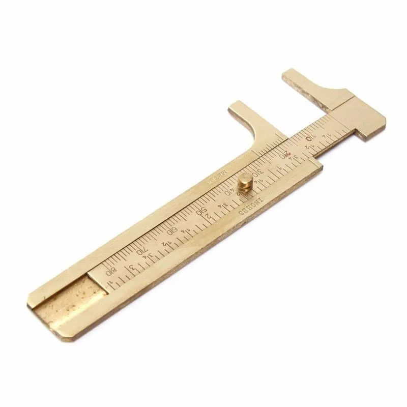 Мини портативный 80 мм весы твердая латунь штангенциркуль Калибр Линейка