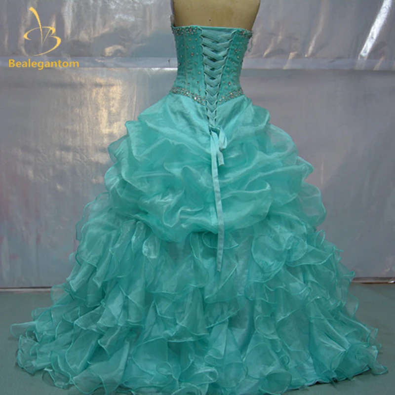 Новые имеющиеся в наличии из органзы обшитое бисером вырез сердечком розового