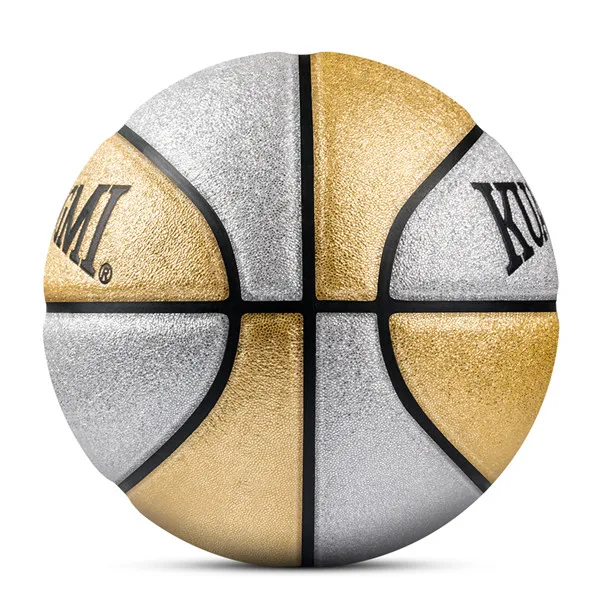 Gold Silver size 5 Kuangmi красочный Жемчуг яркий PU детская игра Баскетбол мяч Съёмка тренер крытый Открытый 5 дать ребенку лучший подарок - Цвет: Gold Silver size 5