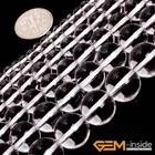 Круглые бусины для изготовления ювелирных изделий, из белого кварца, класса ААА, нитка 15 дюймов, 6 мм, 8 мм