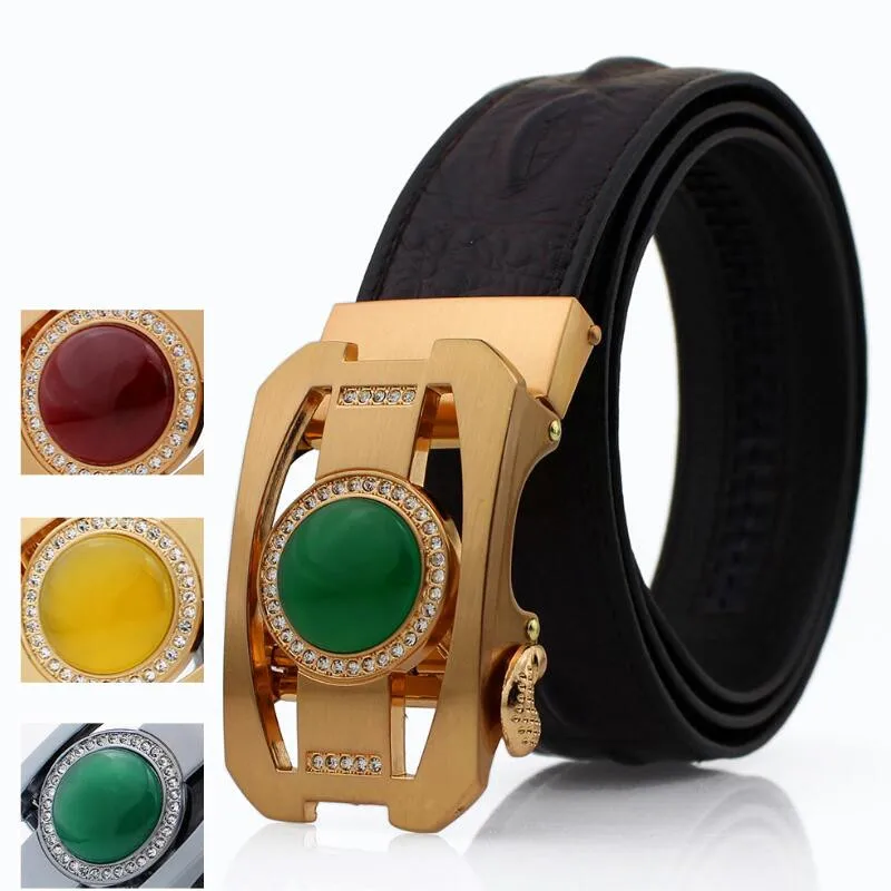 New Luxury Jade Stone Rhinestone Men's jade belt with gold inlaid jade crocodile embossed head layer belt with jade buckle belt
New Luxury Jade Stone Rhinestone Men's jade belt with gold inlaid jade crocodile embossed head layer belt with jade buckle belt
