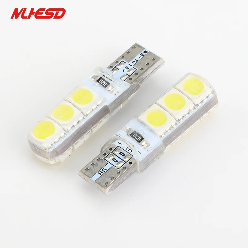 100x автомобильный Стайлинг T10 5050 6SMD LED Canbus автомобильные огни стробоскоп для