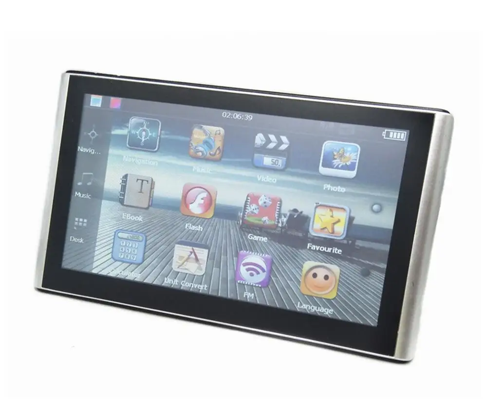 No bluetooth AV-IN Автомобильный gps навигатор " сенсорный экран 8G Sat nav fm-передатчик бесплатные карты, опционально Bluetooth AV-IN и камера заднего вида - Размер экрана, дюймов: No bluetooth AV-IN