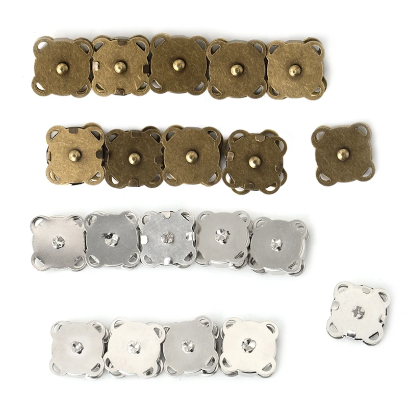 

10PCS Magnetic Clasp Purse Snaps Closures Sewing Button Bag Press Studs 14/18mm