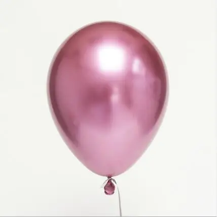 Pink 10 шт. 12 дюймов металлические шары Золотая серебристая, хромированная металлическая жемчужная латексная шары детская игрушка в ванную украшения для дня рождения - Цвет: Pink