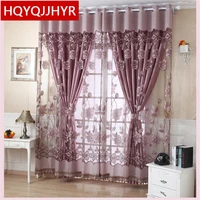 european luxury rich flowers tulle curtains for living room sheer curtains for kitchen window curtain bedroom custom finished