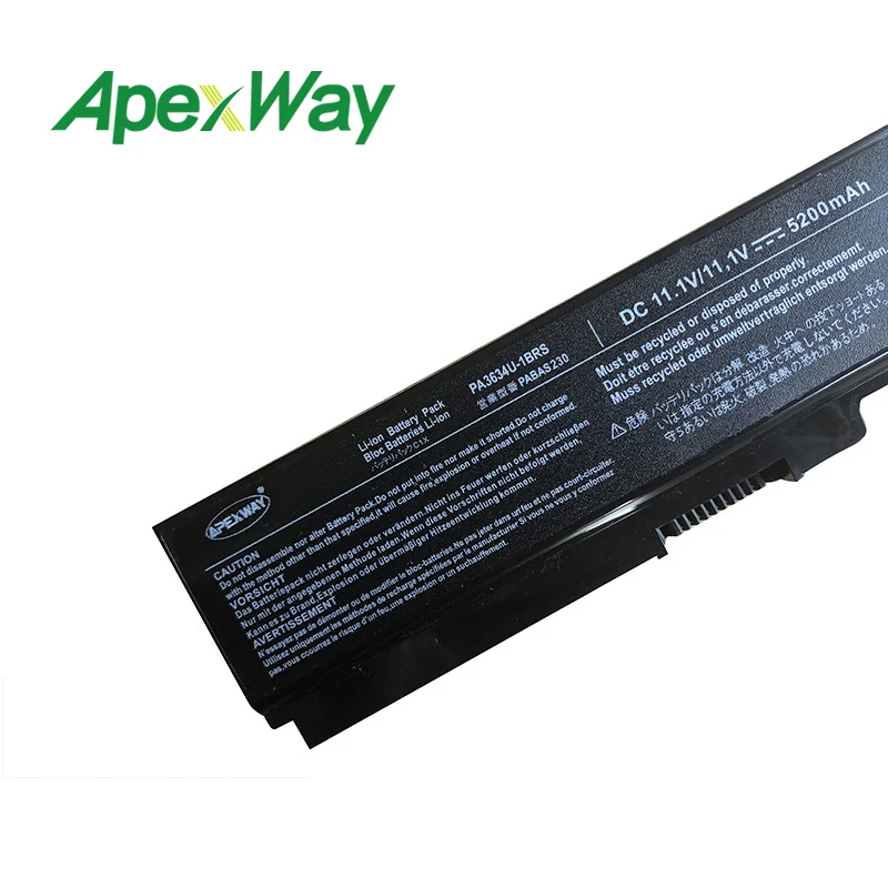 Apexway 6 ячеек Аккумулятор для Toshiba Satellite Pro c660 1d0 C650 C660D L630 L670 U400 U500 C660 L640 T110 T115 T135