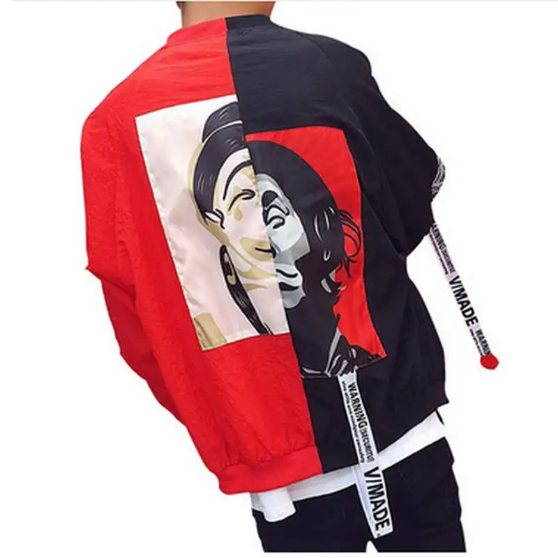 Женская и мужская куртка бомбер Повседневная тонкая с длинным рукавом в