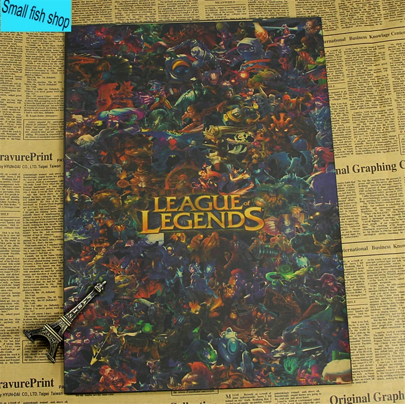 Наклейки на стену Лига Легенд с