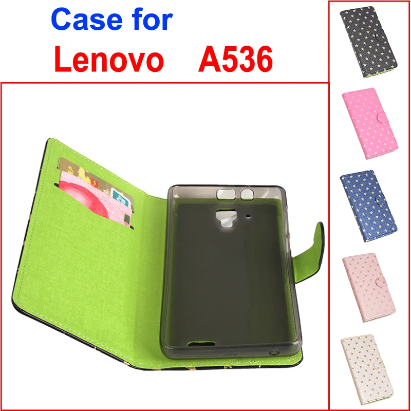 L-Right Stars Green Bottom для lenovo A536 чехол хорошее качество кожаный задняя крышка A 536