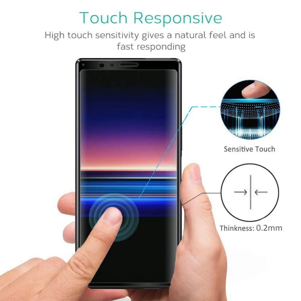 3D закаленное стекло полное покрытие пленка от края до защитный экран для SONY Xperia 1 6