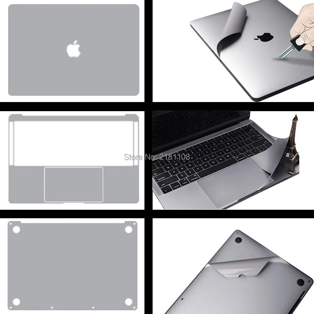 Защитная виниловая наклейка для Apple Macbook Pro1" A2141 13" 1" A1989 A1707 A1706 верхняя/Нижняя/сенсорная панель/защитная пленка