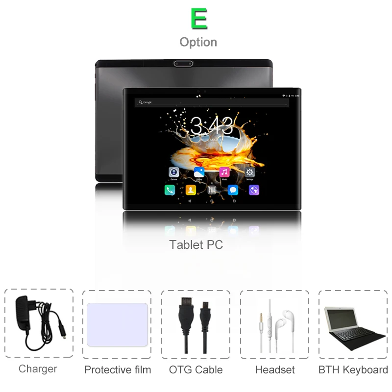 Комплект 5 CIGE N9, 10,1 дюймов, планшетный ПК, 4G, Lte, Android 8,0, четыре ядра, супер планшеты, Ram, 6 ГБ Rom, 64 ГБ, WiFi, GPS, 10, планшет, IPS, две sim-карты, GPS - Комплект: Комплект 5