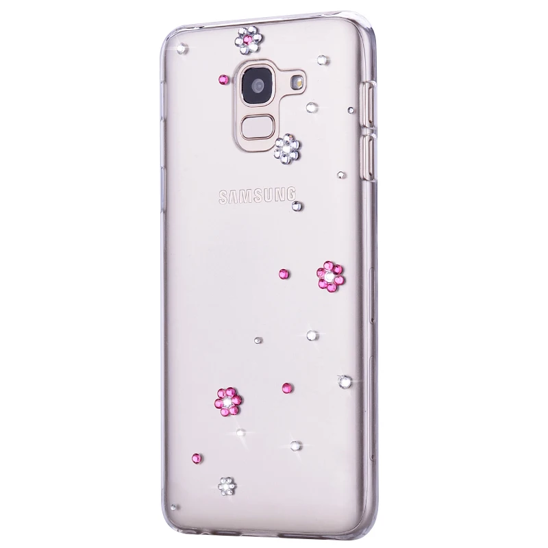 Блестящий цветочный блестящий чехол со стразами для Samsung Galaxy S10 S10e S8 S9 Plus Note 9 8 5 M10
