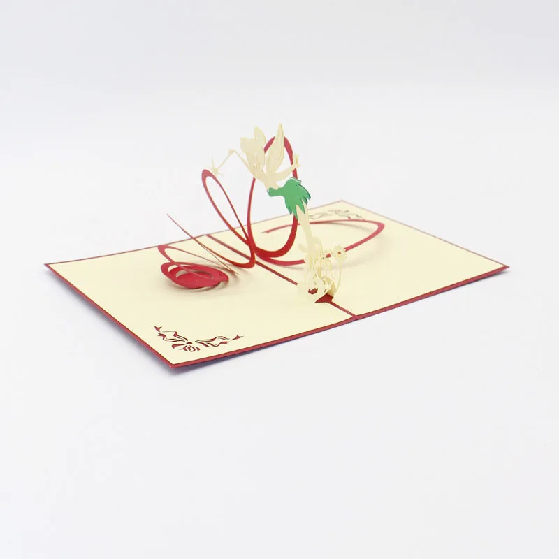 3D лазерная вырезка ручной работы милая мультяшная волшебная фея бумажные