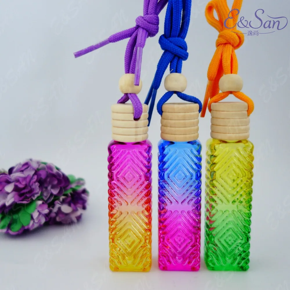 Женская длинная квадратная блестящая Автомобильная декорация стеклянная