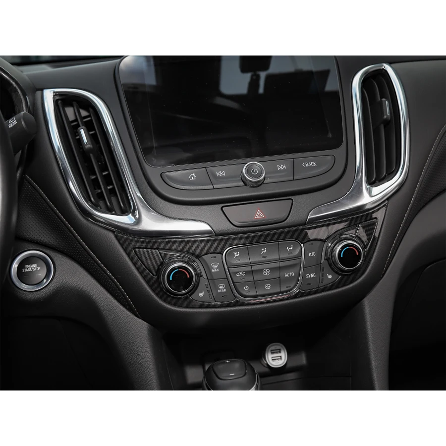 

YAQUICKA Fit For Chevrolet Equinox 2017+ Car Interior Console Air Conditioner Adjust Panel Frame Bezel Styling Stickers Trim