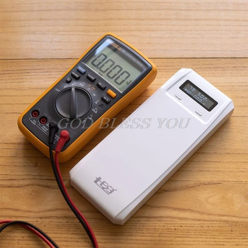 (Без аккумулятора) чехол для быстрой зарядки двойной USB QC 3 0 + Type C PD DC выход 8x18650