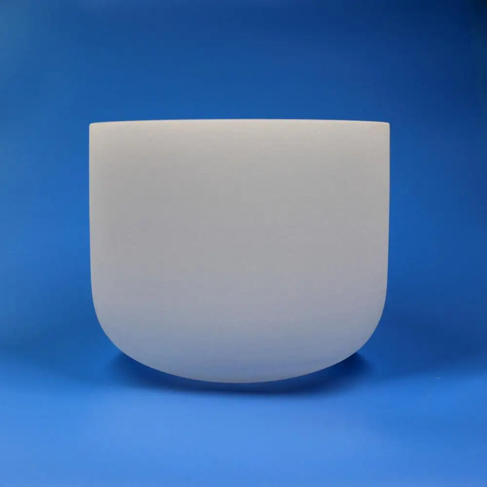 

8 inch white frosted quartz crystal singing bowls with any tones CDEFGAB for healing