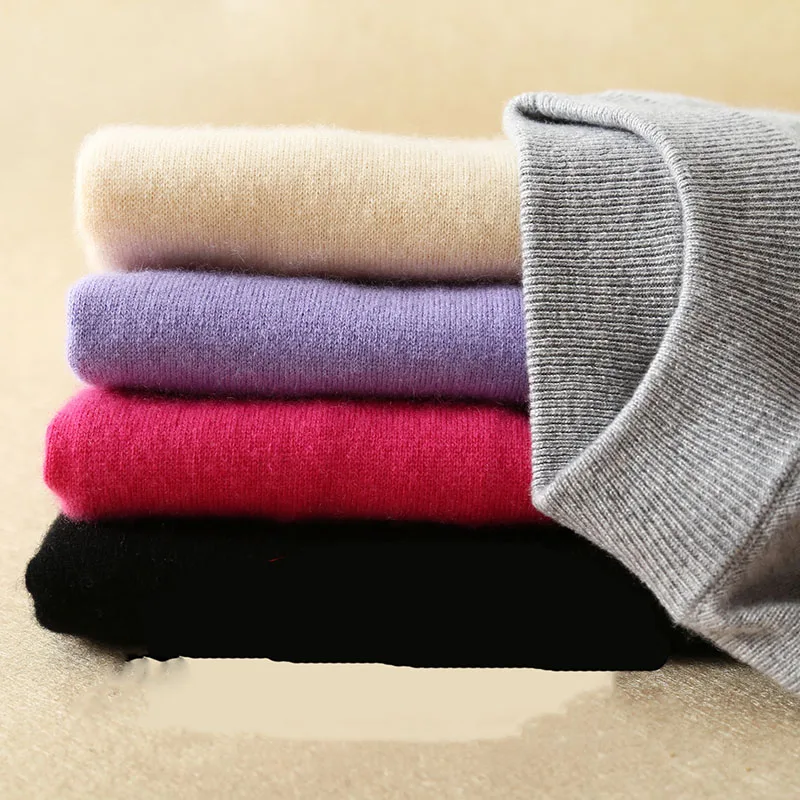 Кашемировый шерстяной свитер женские свитера с круглым вырезом зимний