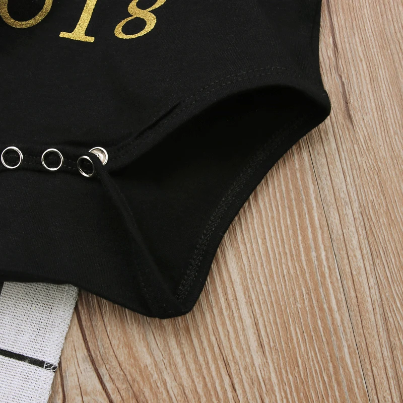 2018 My First New Years 3Pcs Sets Newborn Baby Girl Boys Clothes Letter Rompers+Pants+Hat Infants Kids Outfits Set DS15 | Детская одежда